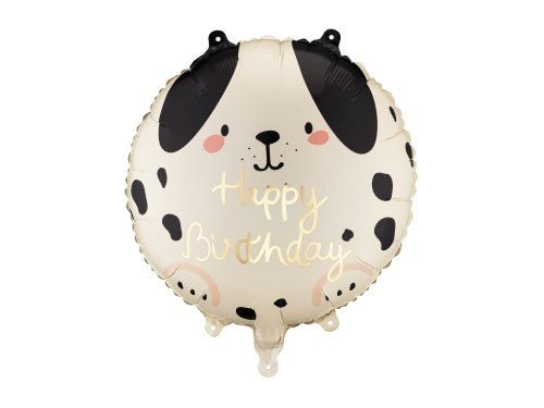 Folinis balionas - Šuniukas „Happy Birthday“, 35×35 cm - LE KUKU