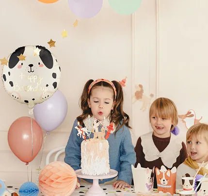 Folinis balionas - Šuniukas „Happy Birthday“, 35×35 cm - LE KUKU