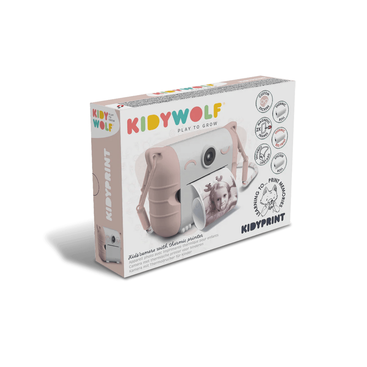 Kidywolf - momentinis fotoaparatas su terminiu spausdinimu PINK - LE KUKU