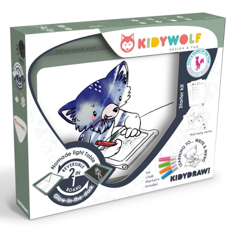 Kidywolf - šviečianti piešimo planšetė KIDYDRAW-PRO - LE KUKU