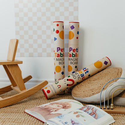 Magnetinė lenta vaikams - Arche - Beige checkered - LE KUKU