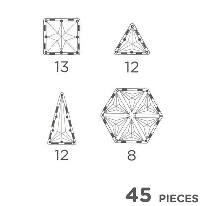 Magnetinis konstruktorius - 45 dalių - pastelinis - LE KUKU