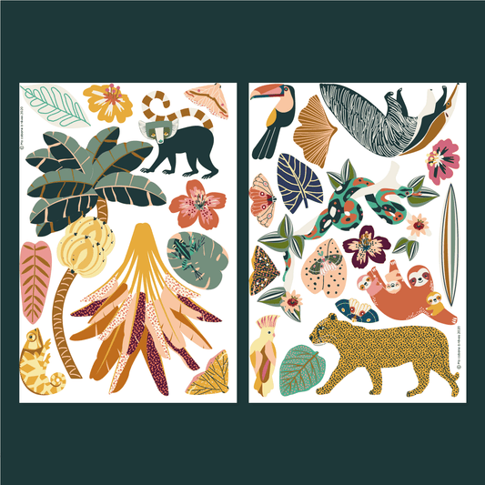 Ma Cabane à Rêves - magnetinis žaidimas - magnetai -  Jungle Animal Magnets