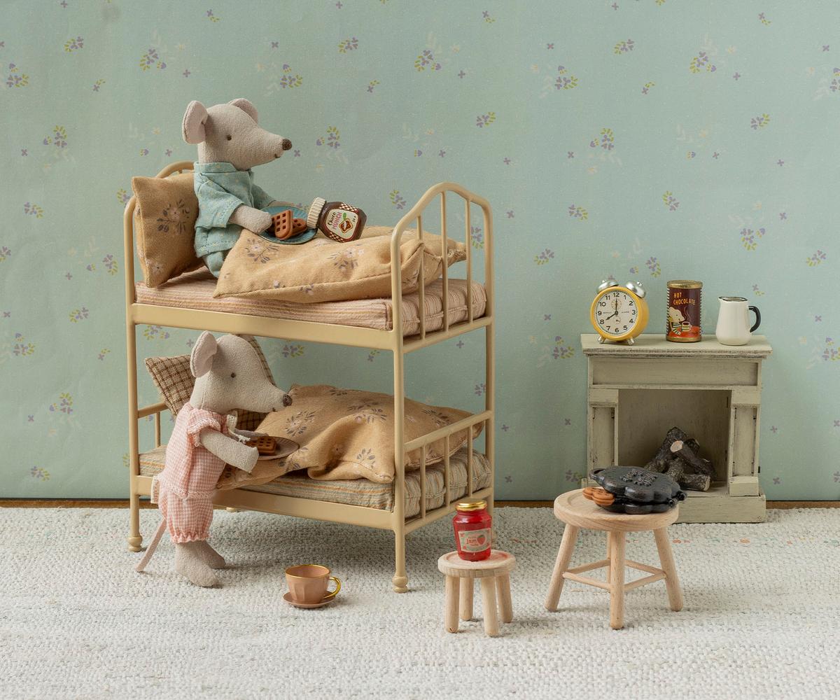 Maileg - Dviaukštė lova pelytėms - Wheat | Bunk Bed Mouse - LE KUKU