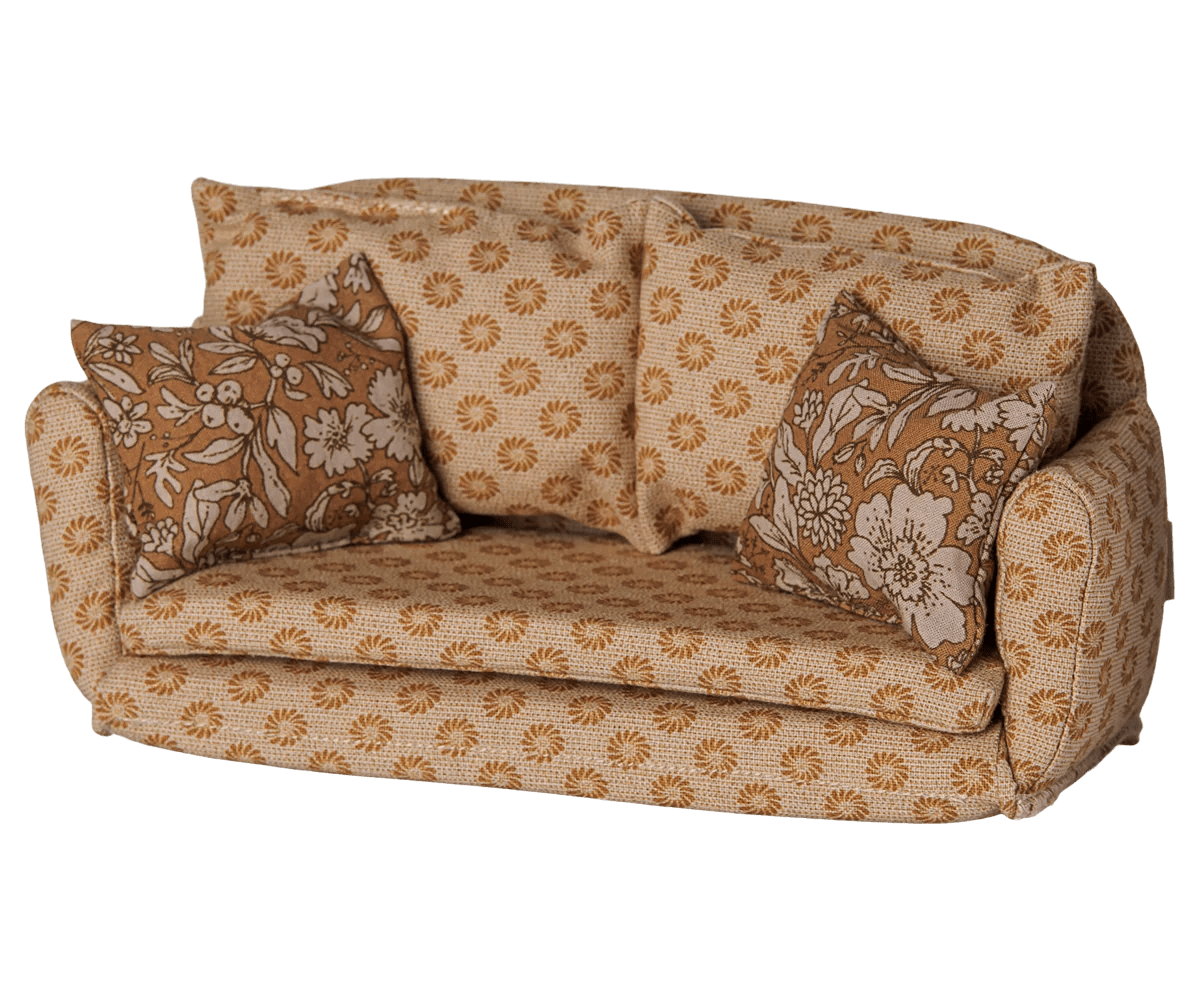 Maileg - Išskleidžiama sofa-lova pelytėms – Ocher | Sofa Bed Mouse Large - LE KUKU