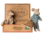 Maileg - Mama ir tėtis peliukai cigarų dėžutėje - LE KUKU
