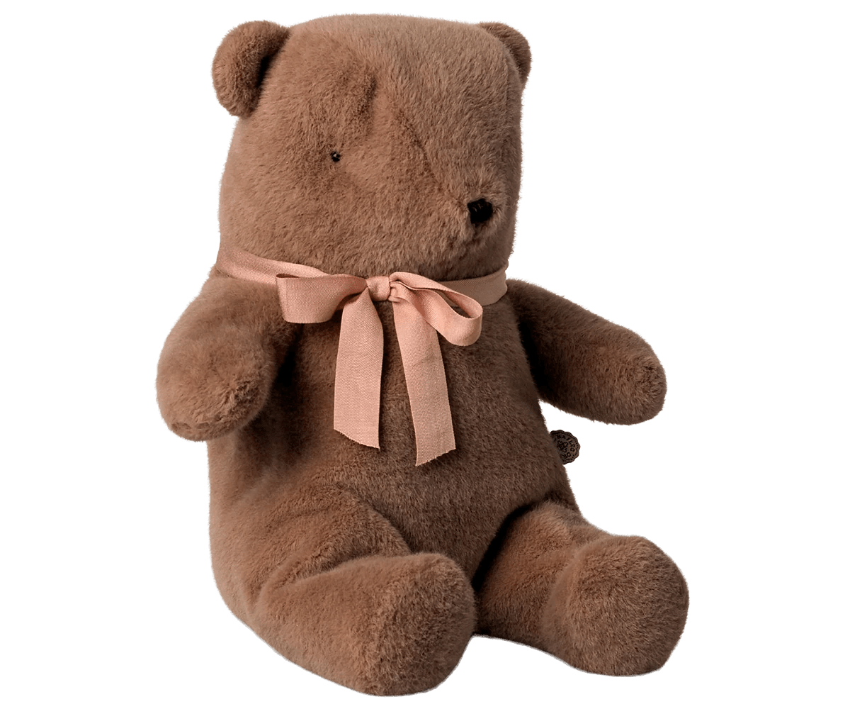 Maileg - Pliušinis meškiukas - Teddy bear plush, Medium - Soft brown - LE KUKU