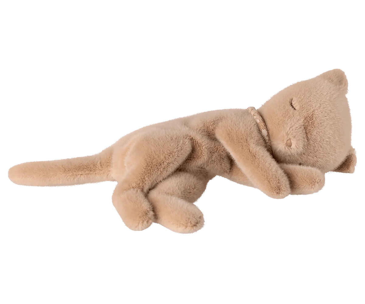 Maileg - Pliušinis miegantis kačiukas, 35 cm – Cream Peach - LE KUKU
