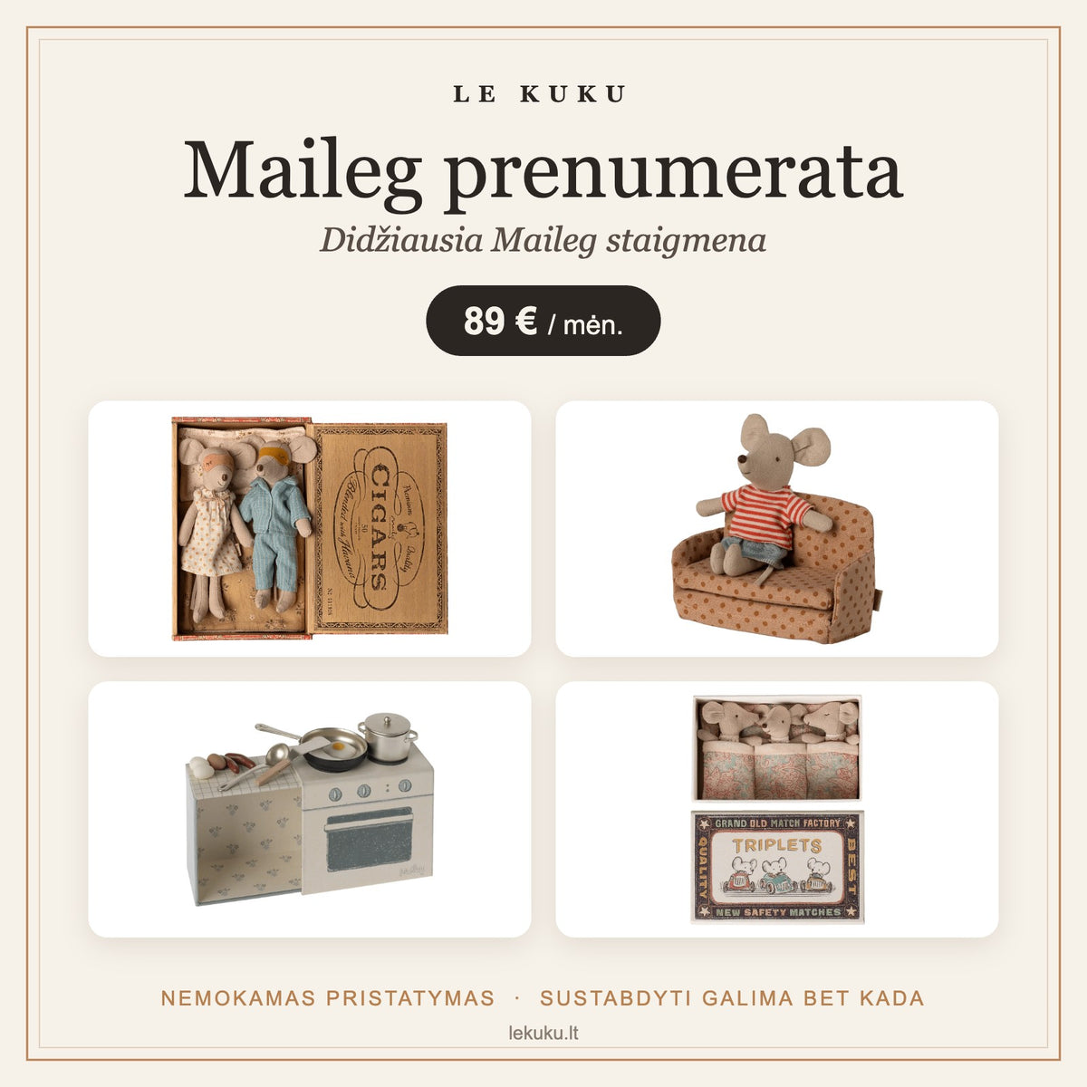 Maileg prenumerata 89 €