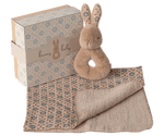 Maileg triušio merliuko ir barškučio rinkinys | Cream Peach - LE KUKU
