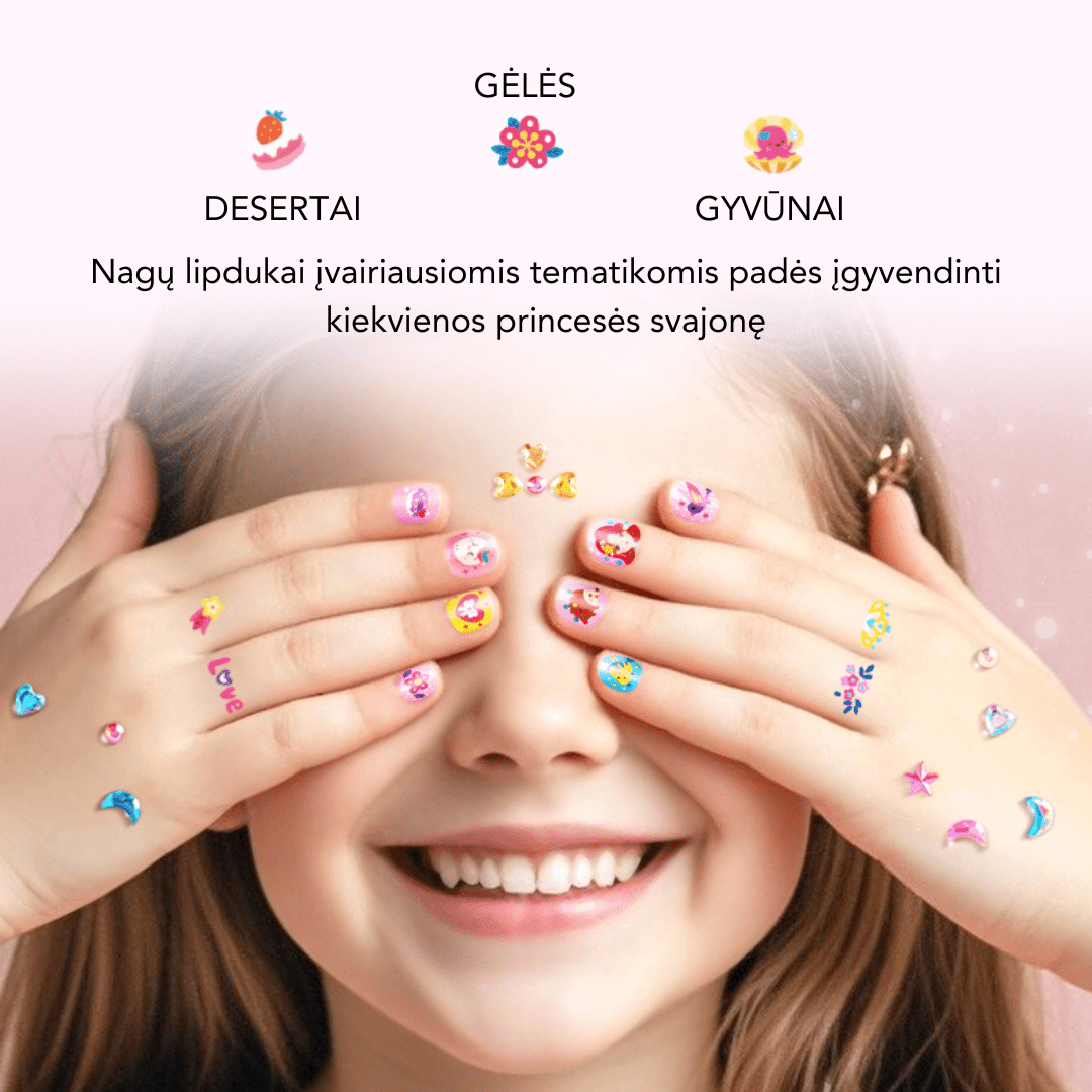 Mideer - Madingi nagų lipdukai - Princesės tematika - LE KUKU