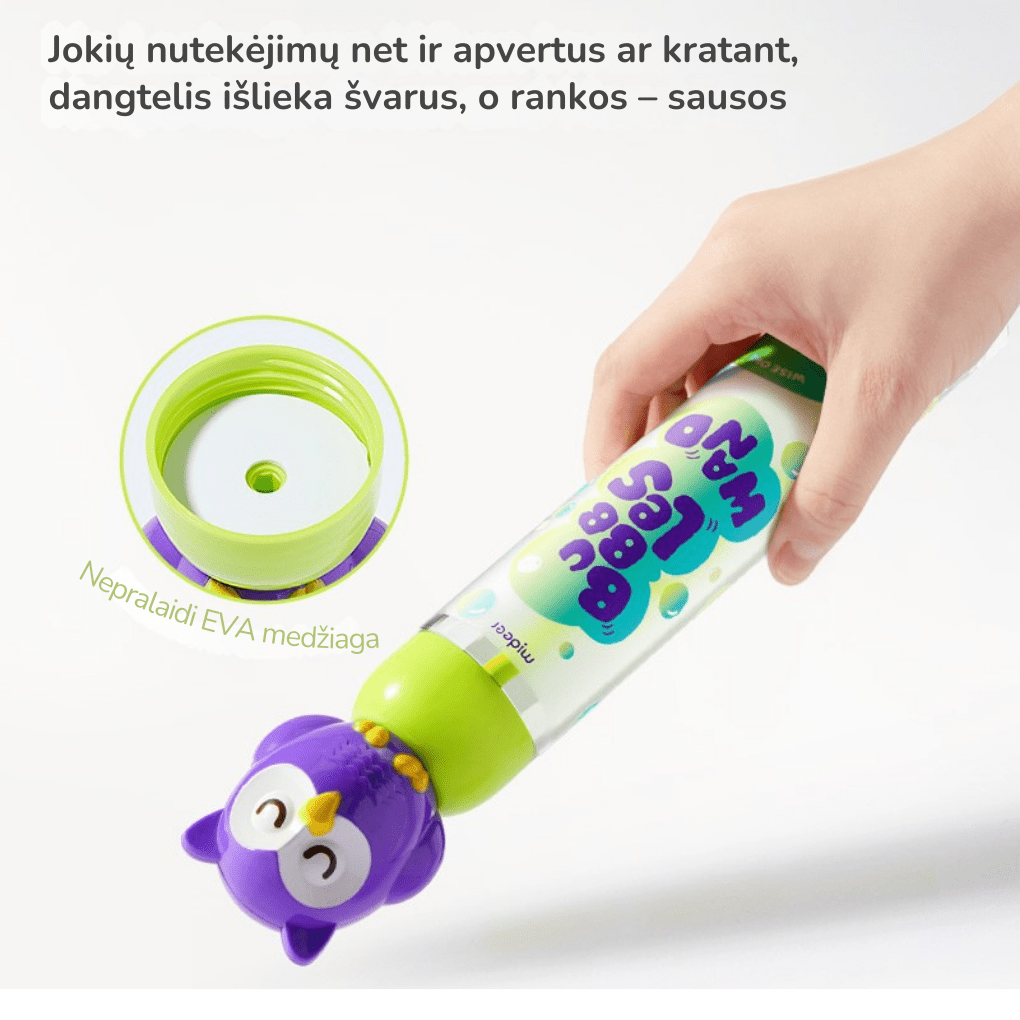 Mideer - Magiška burbulų lazdelė Pelėdžiukas, 177ml - LE KUKU