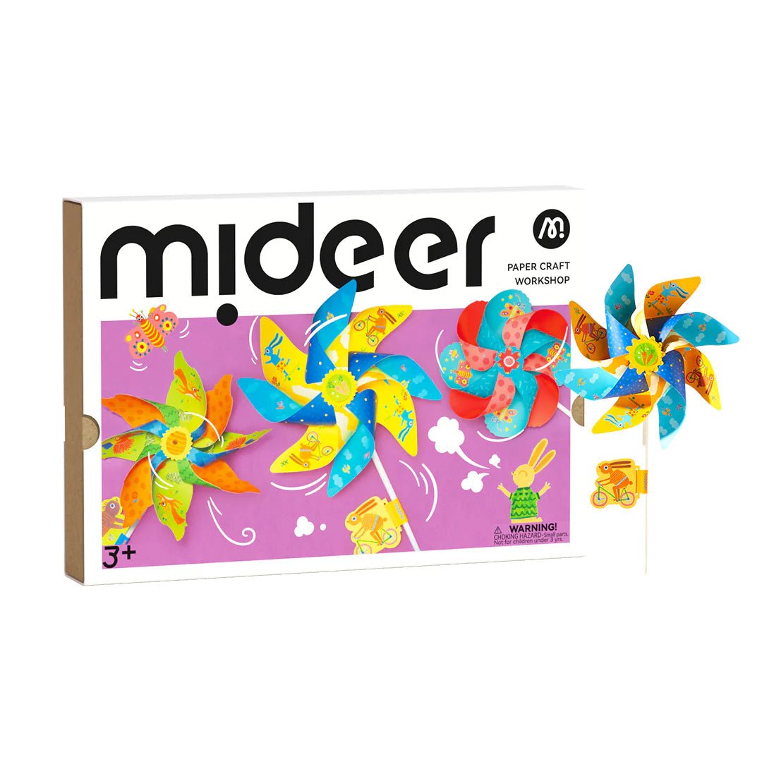 Mideer - Popieriaus rankdarbių rinkinys – Vėjo malūnėliai - LE KUKU