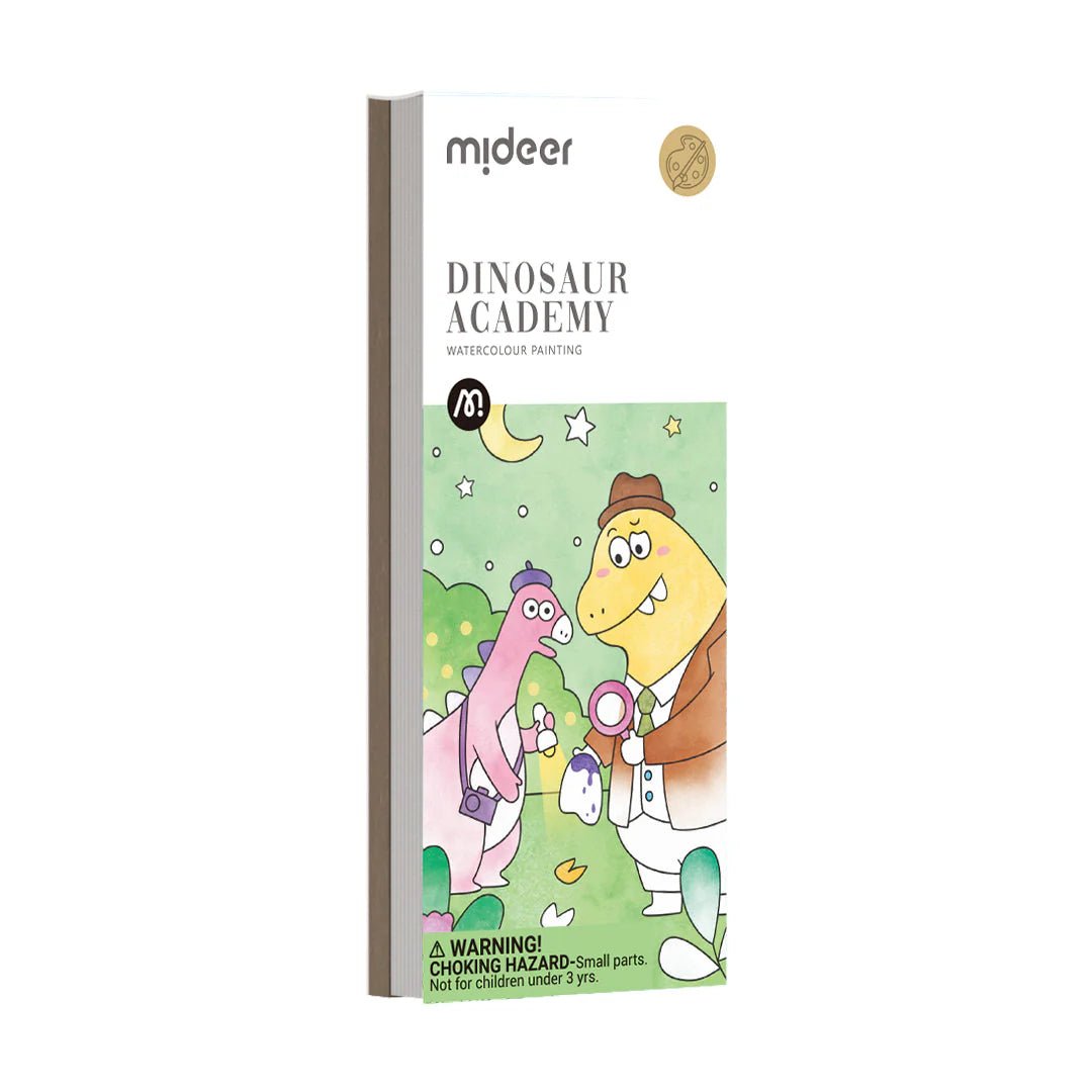 Mideer - Spalvinimo akvarele knygelė - Dinozaurų akademija - LE KUKU