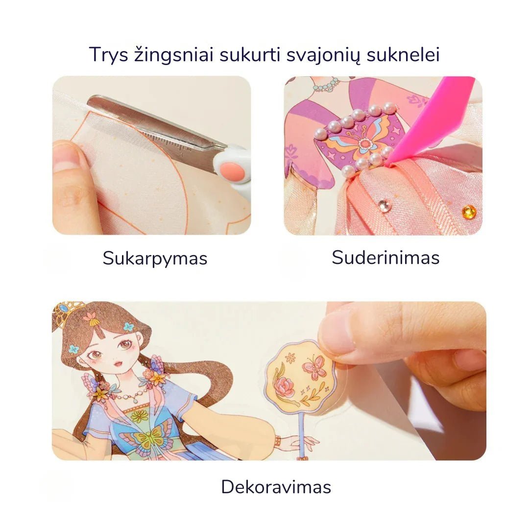 Mideer - Suknelių gamybos knyga - Princesės kolekcija - LE KUKU