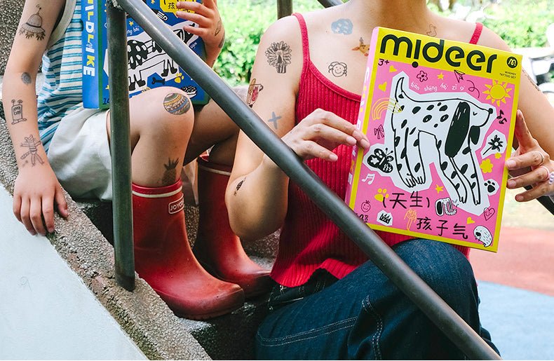 Mideer - Tatuiruočių / lipdukų rinkinys – MAXI blue - LE KUKU