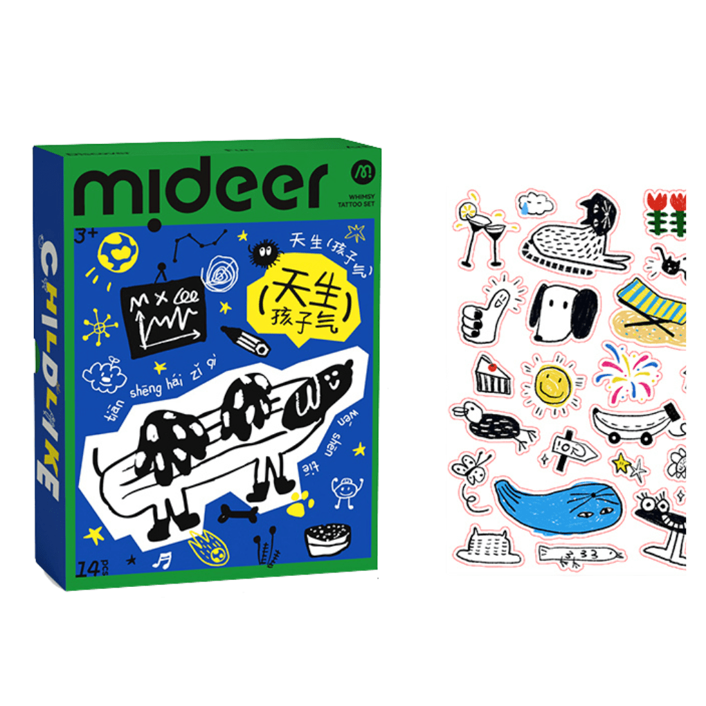 Mideer - Tatuiruočių / lipdukų rinkinys – MAXI blue - LE KUKU