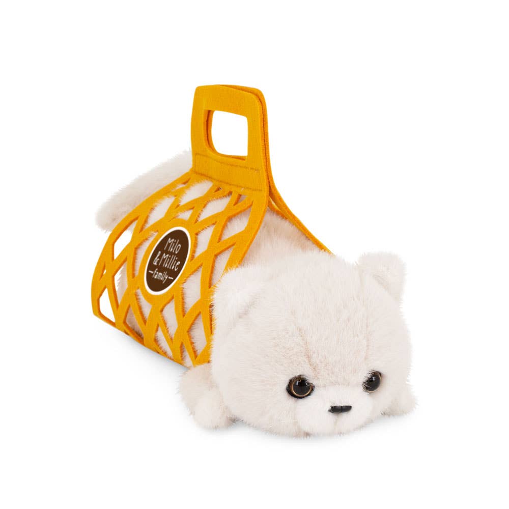Milo & Millie pliušinis žaislas, Milo baltasis katinas (35 cm) — nuo 0 m. - LE KUKU