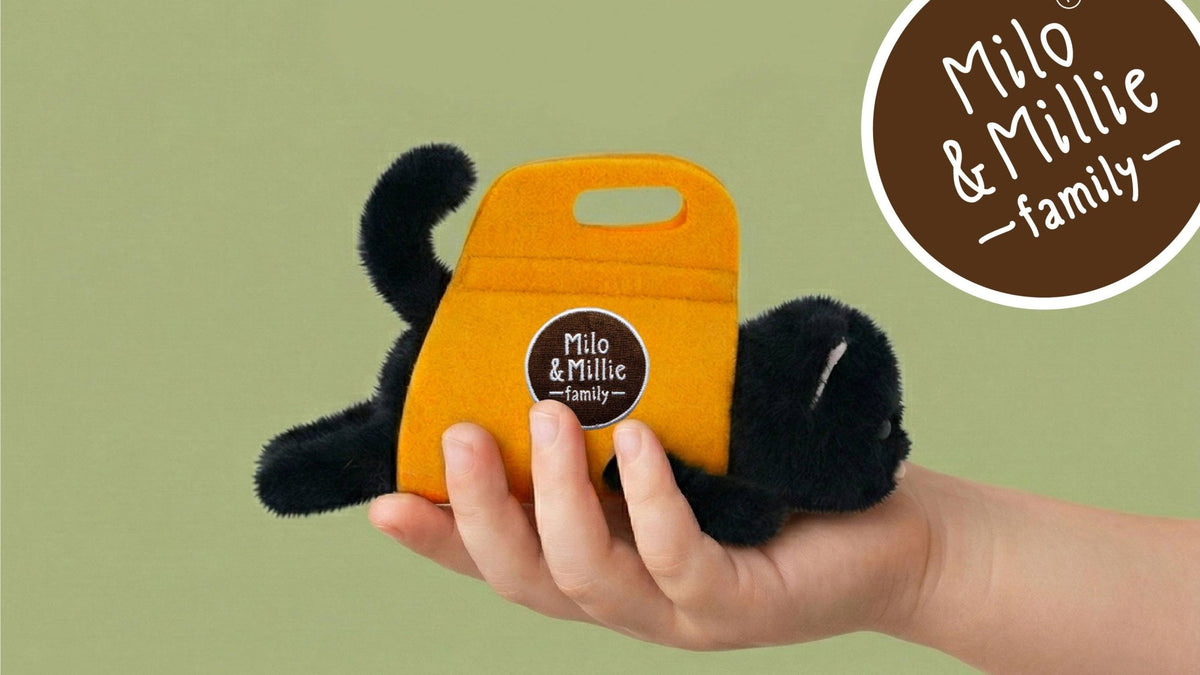 Milo & Millie pliušinis žaislas, Milo juodas kačiukas (13 cm) - 0+  - LE KUKU