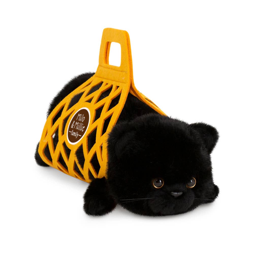 Milo & Millie pliušinis žaislas, Milo juodas katinas (35 cm) — nuo 0 m. - LE KUKU