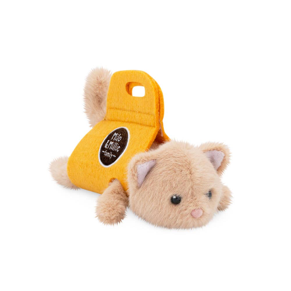 Milo & Millie pliušinis žaislas, Milo kreminis kačiukas (13 cm) - 0+  - LE KUKU