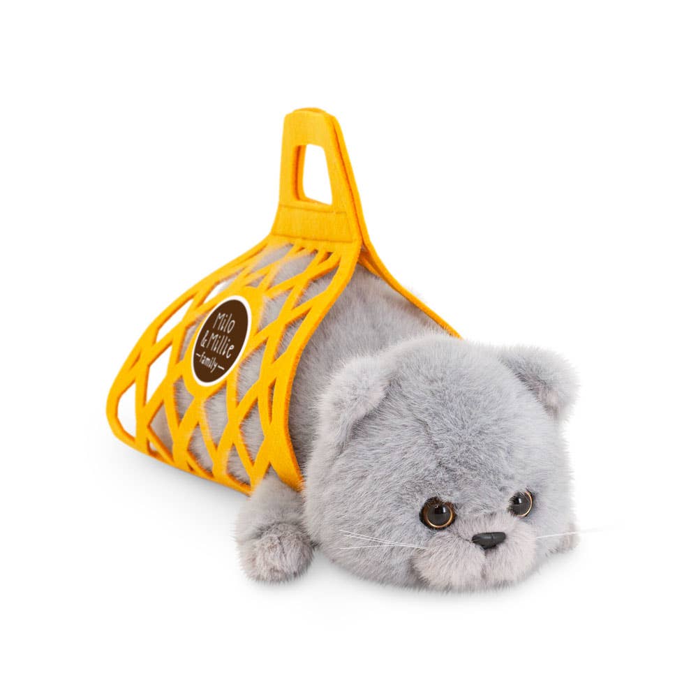Milo & Millie pliušinis žaislas, Milo pilkas katinas (35 cm) — nuo 0 m. - LE KUKU