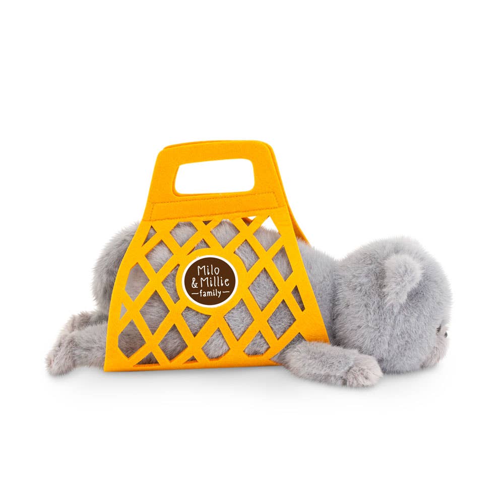Milo & Millie pliušinis žaislas, Milo pilkas katinas (35 cm) — nuo 0 m. - LE KUKU