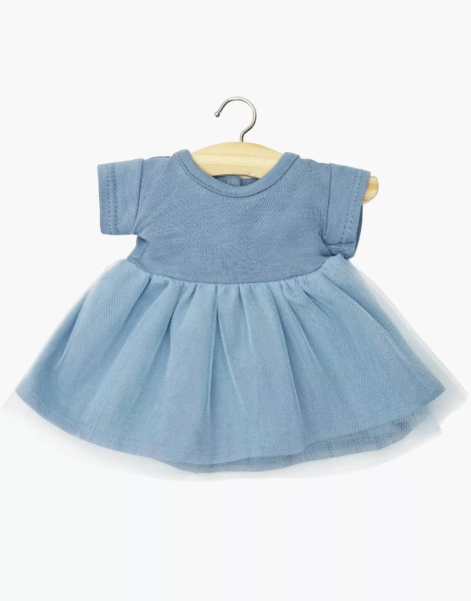 Minikane Tutu mėlyna suknelė iš tiulio - GORDIS lėlėms - LE KUKU