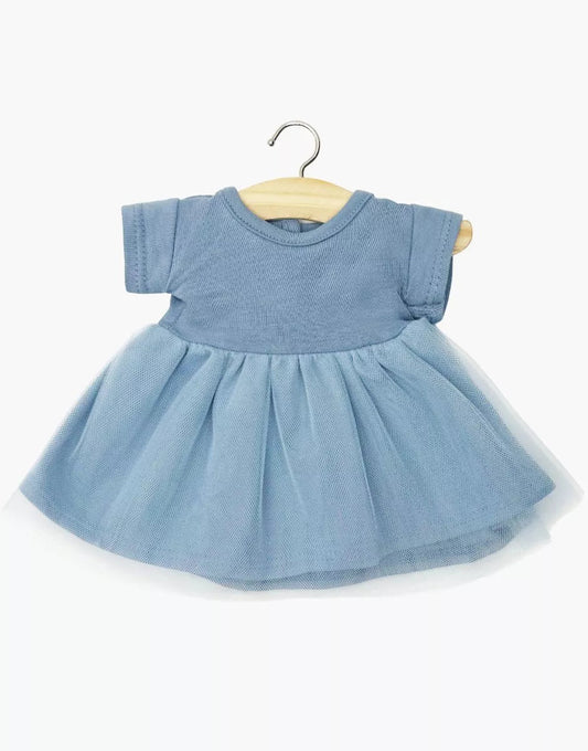 Minikane Tutu mėlyna suknelė iš tiulio - GORDIS lėlėms - LE KUKU