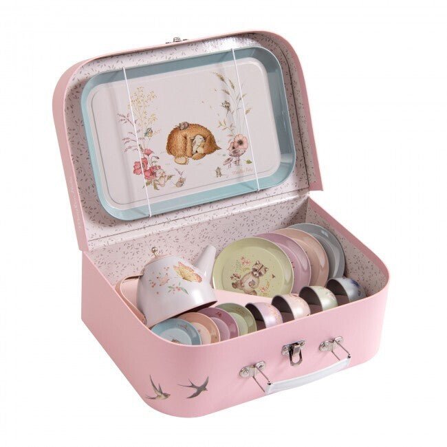 Moulin Roty - Arbatos gėrimo rinkinys su lagaminėliu - Tea set Les Rosalies - LE KUKU