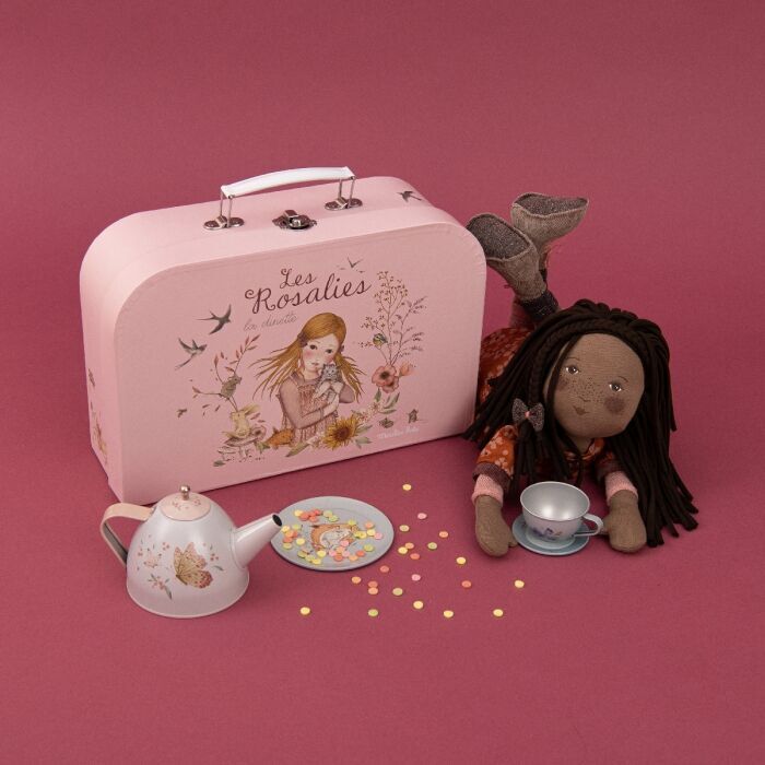 Moulin Roty - Arbatos gėrimo rinkinys su lagaminėliu - Tea set Les Rosalies - LE KUKU