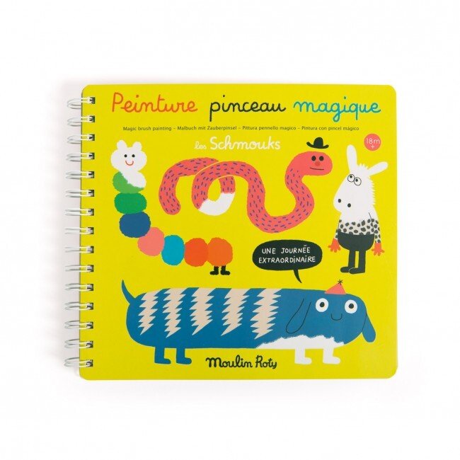 Moulin Roty spalvinimo vandeniu knyga - Les Schmouks - LE KUKU