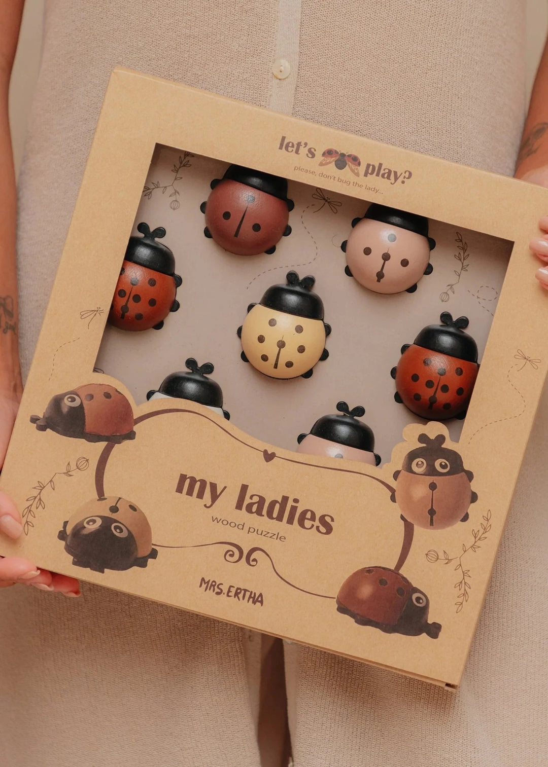Mrs Ertha Montessori skaičių dėlionė - Mano boružės 🐞 - LE KUKU