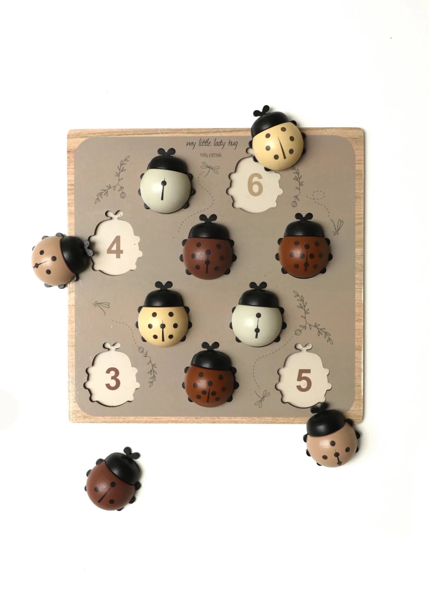 Mrs Ertha Montessori skaičių dėlionė - Mano boružės 🐞 - LE KUKU