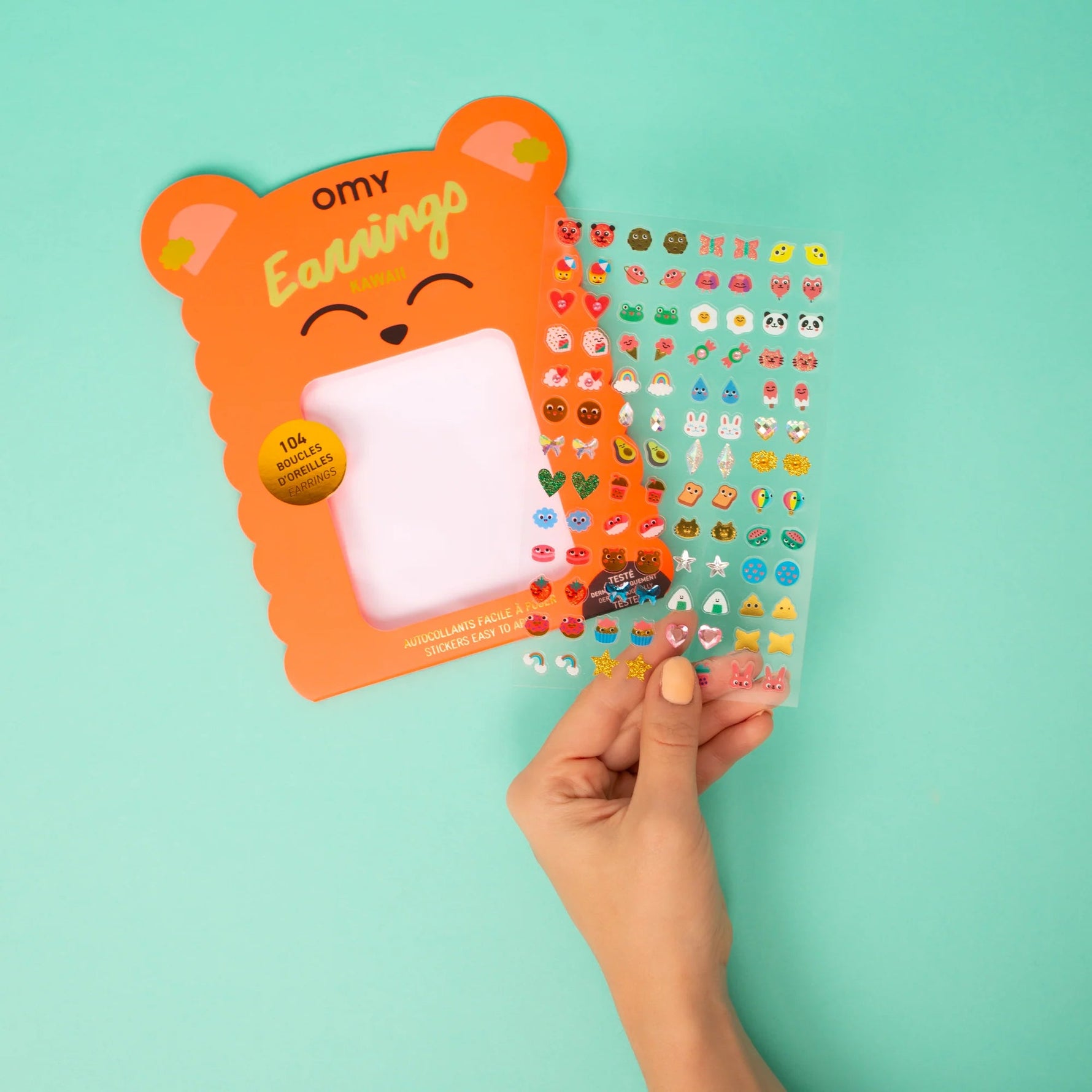 OMY - ausų lipdukai - auskarai - KAWAI EARRINGS STICKERS - LE KUKU