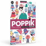 Poppik - Edukacinis plakatas su lipdukais - Emocijos | Poster Discovery Emotions - LE KUKU