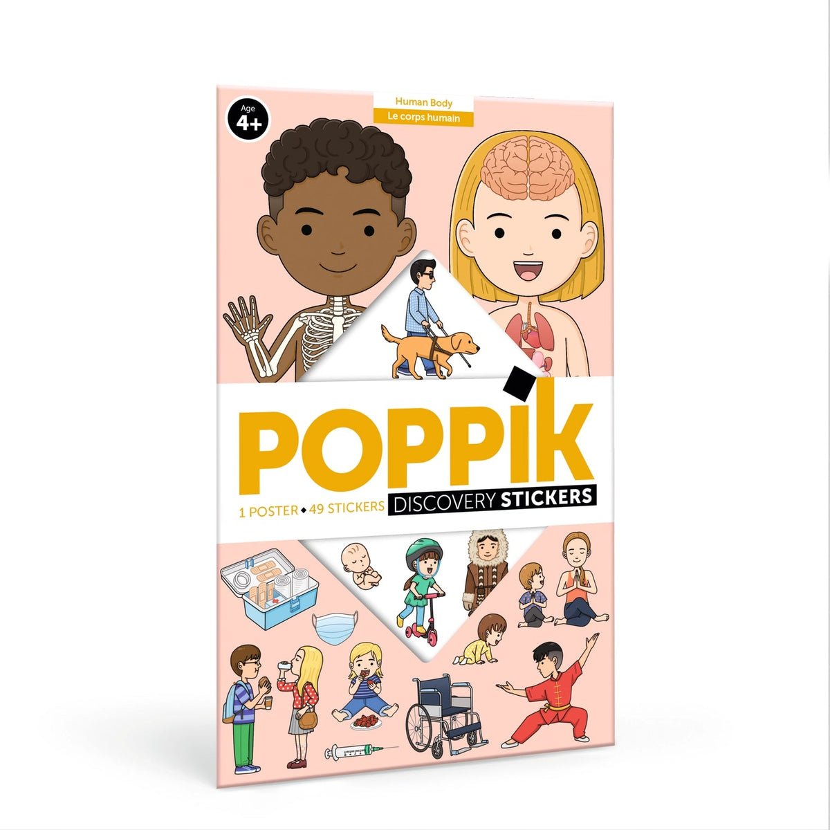 Poppik - Žmogaus kūnas | plakatas su lipdukais | nuo 4 metų - LE KUKU