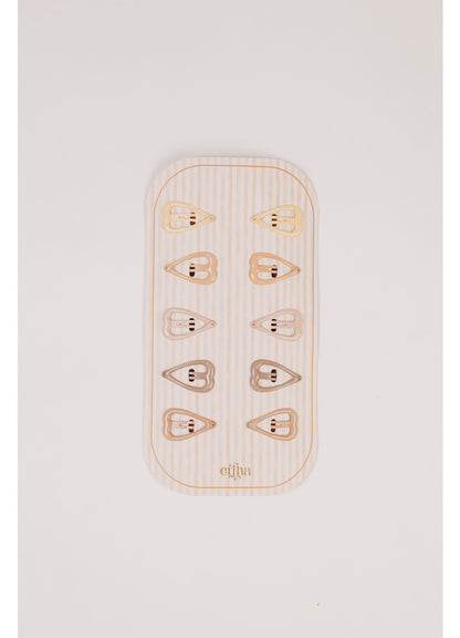 Plaukų segtukų rinkinys „Glitter Sweetheart“