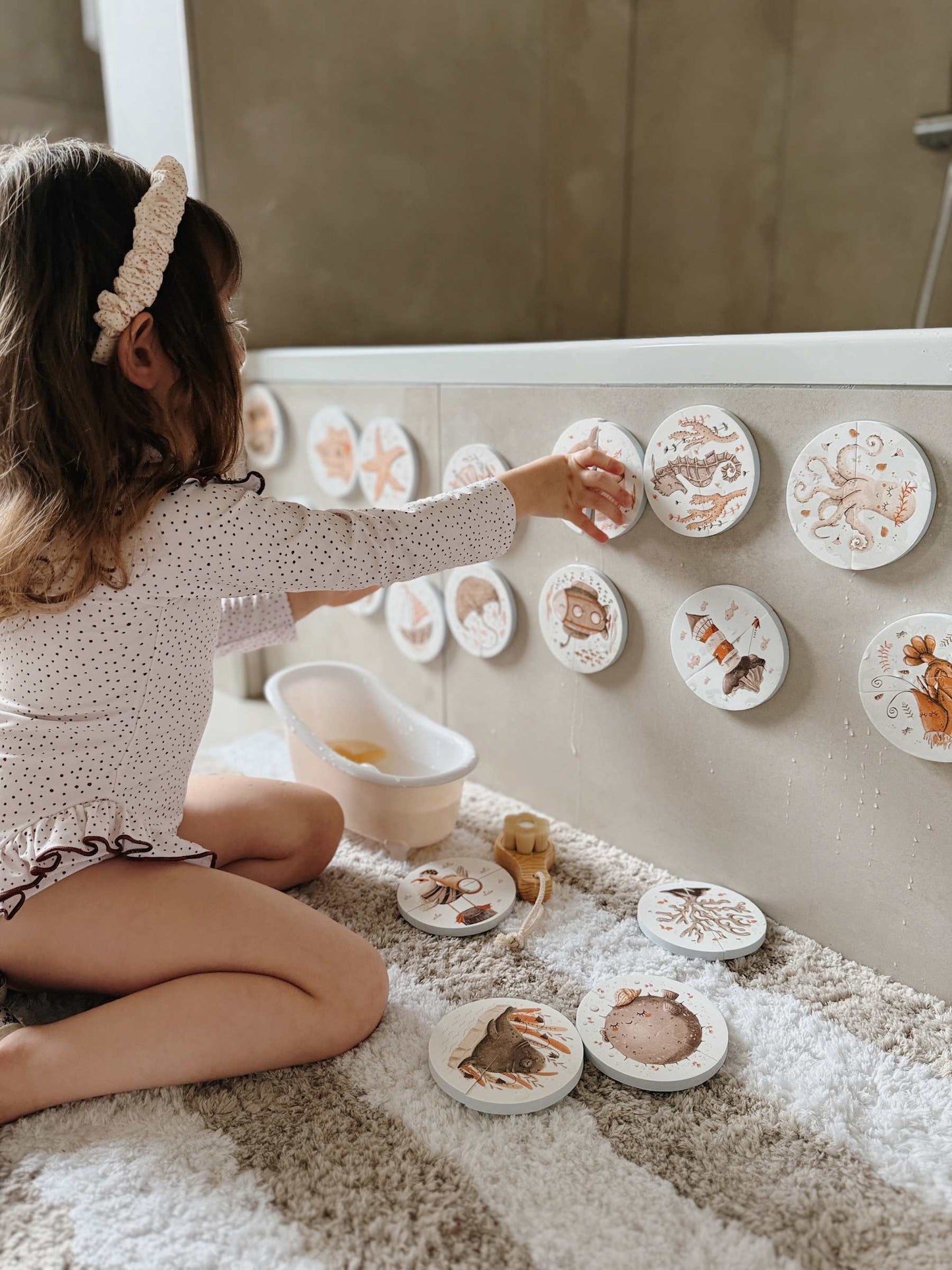 Plūduriuojanti vonios dėlionė vaikams - Bath buds