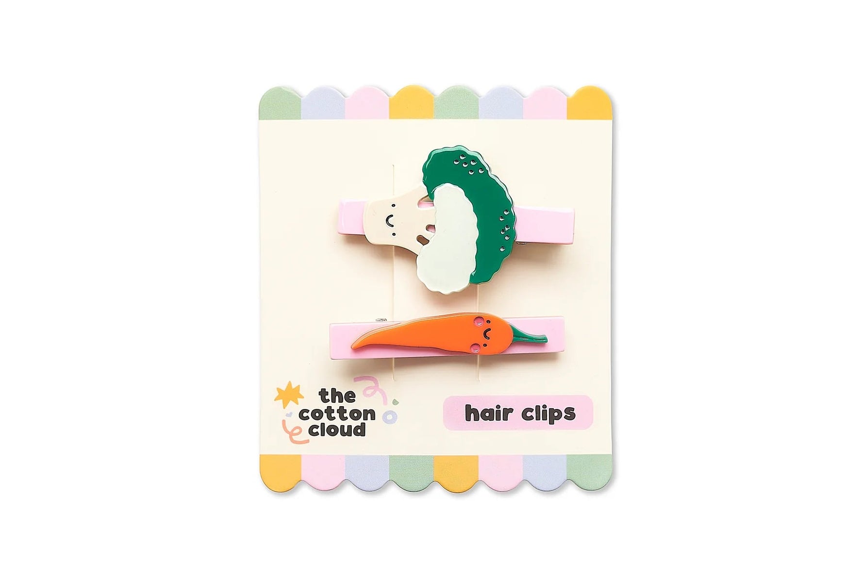 The Cotton Cloud - Plaukų segtukų rinkinys - VEGGIE PALS - LE KUKU