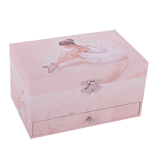 Trousselier muzikinė dėžutė - Ballerina Phosphorescent Musical Jewelry Box - Pink - spindi tamsoje - LE KUKU